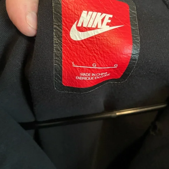 Nike Tech Women’s fleece moto jacket black with white trim - Picture 3 of 4